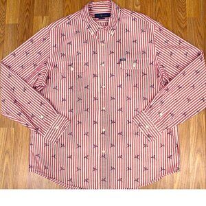 POLO RALPH LAUREN BIRD PRINT CLASSIC FIT 100% COTTON SHIRT SALMON Sz X-LARGE, XL